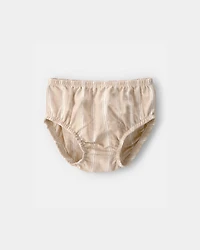 Baby Girl Stripe Sleeveless Dress - Khaki/Ivory