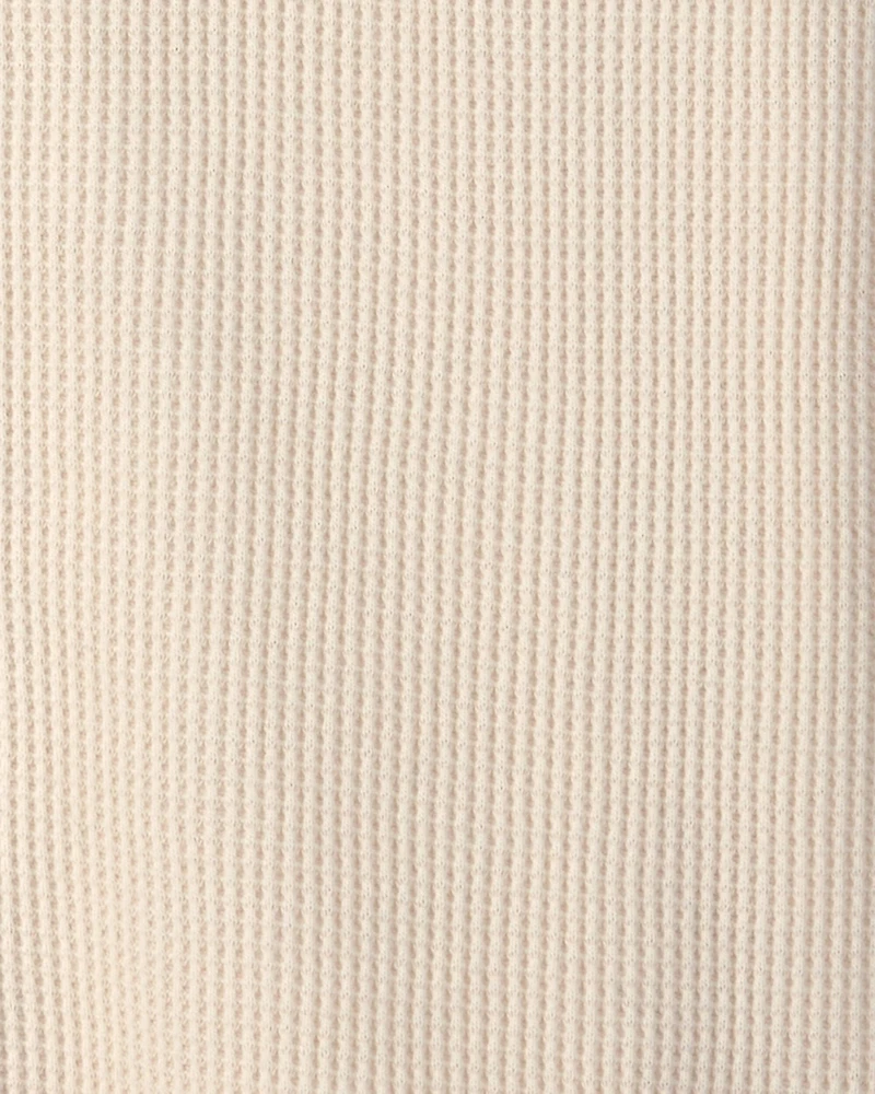 Boys Thermal Long-Sleeve Button-Down Shirt - Cream