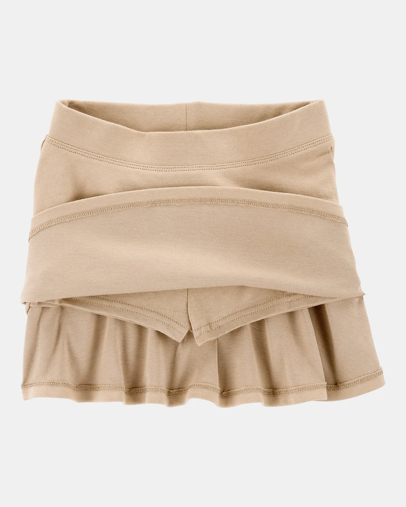 Toddler 2-Pack Ponte Knit Uniform Skirts - Khaki