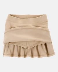 Toddler 2-Pack Ponte Knit Uniform Skirts - Khaki