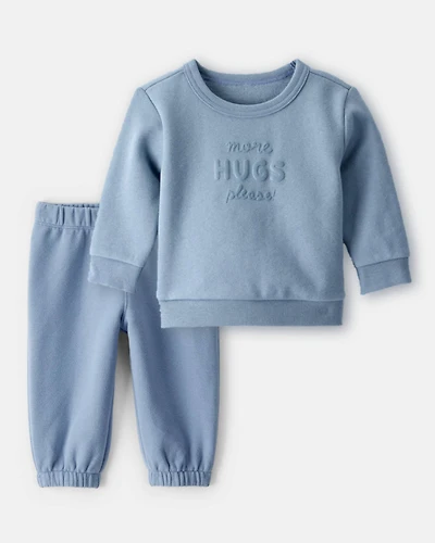 Baby Boy 2-Piece DayDream Fleece Sweatshirt & Pant Set - Blue