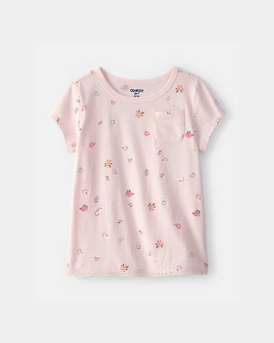 Toddler Girl Floral Top - Pink
