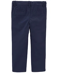 Toddler Boy Flat-Front Pants - Navy