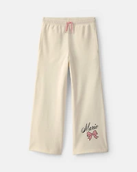 Girls Disney© Marie Fleece Wide-Leg Pants - Cream