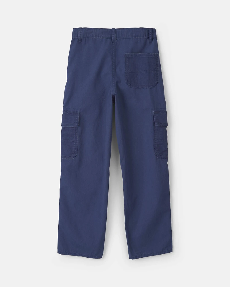 Boys Baggy Cargo Pants - Navy Blue