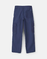 Boys Baggy Cargo Pants - Navy Blue