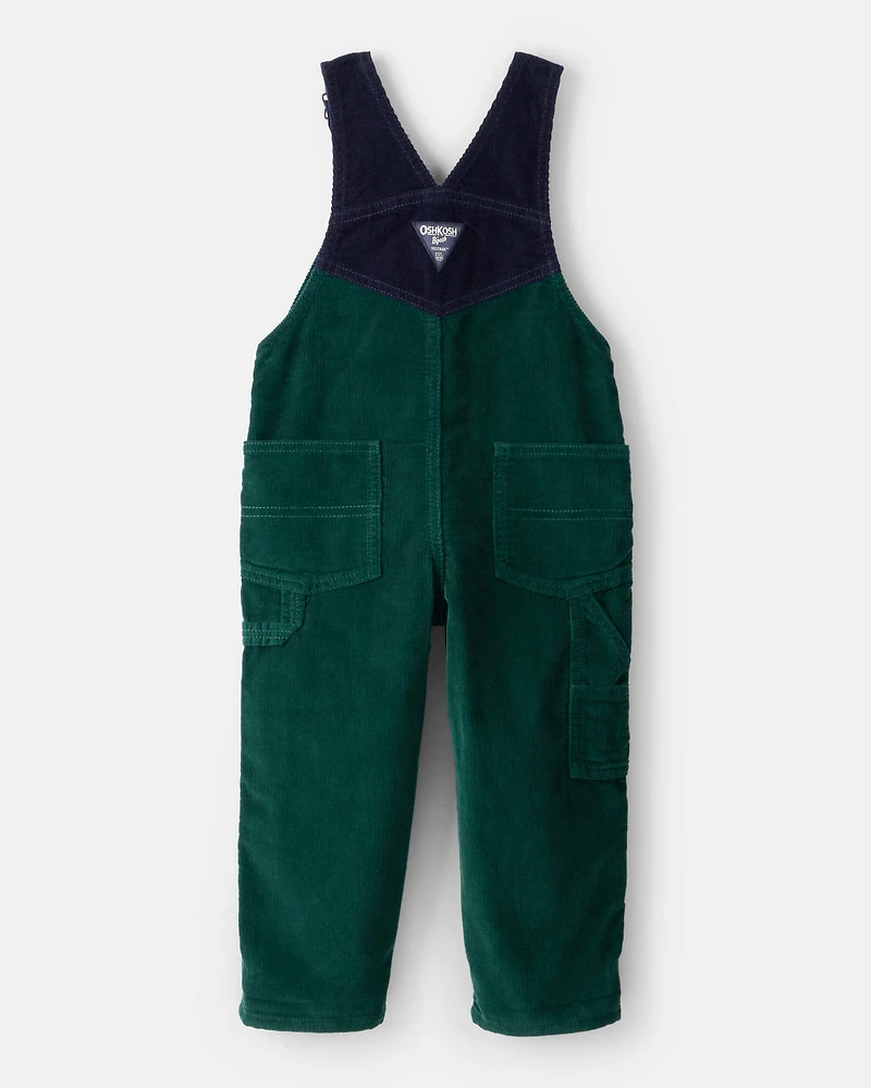Toddler Boy Corduroy Overalls - Green