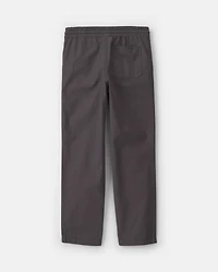 Boys Canvas Pull-On Pants - Grey