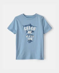 Boys Fish Graphic Tee - Blue