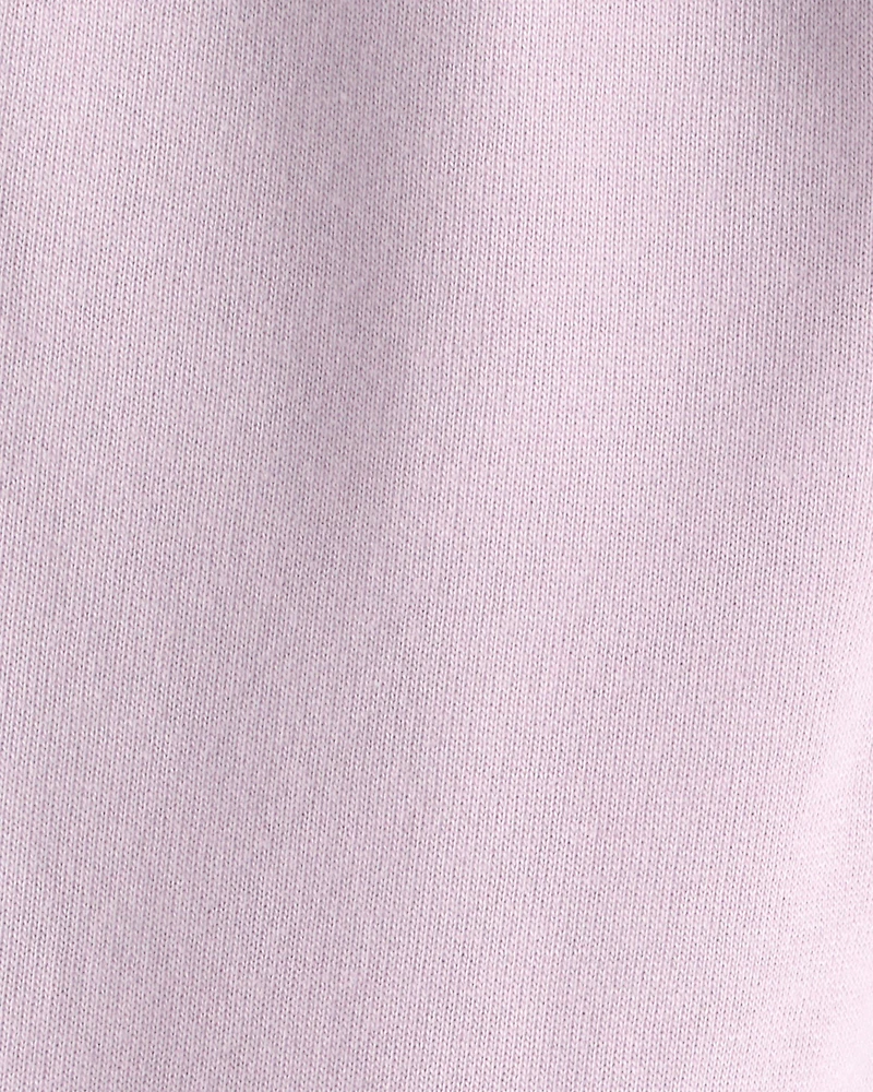 Baby Girl Drawstring Knit Joggers - Purple