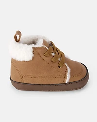 Baby Boy Sherpa Lined Boots - Brown