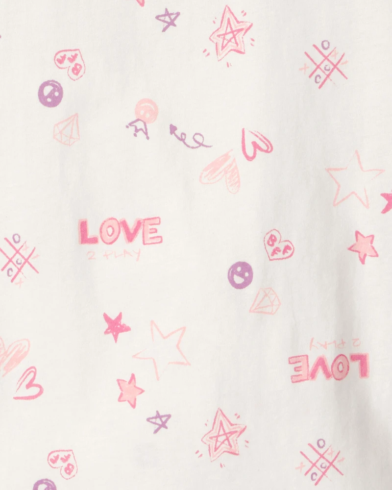Girls 'Love' Top - Ivory