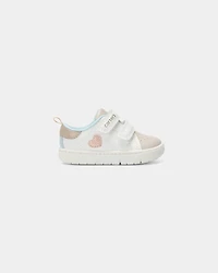 Baby Girl Every Step® First Walker Heart Casual Shoes - White/Tan