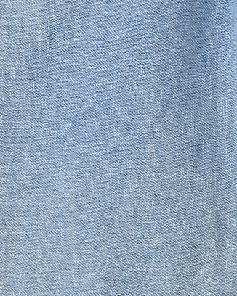 Toddler Girl Organic Cotton Chambray Pants