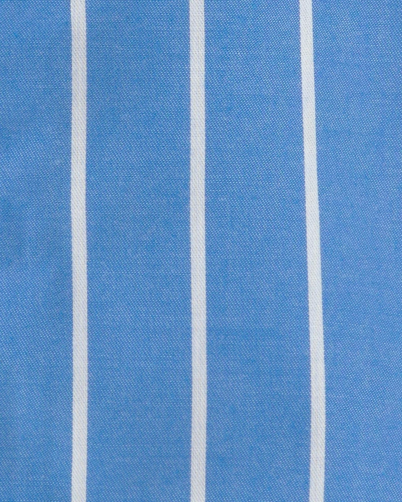 Toddler Boy Striped Loose Fit 2-Piece Pajama Set - Blue