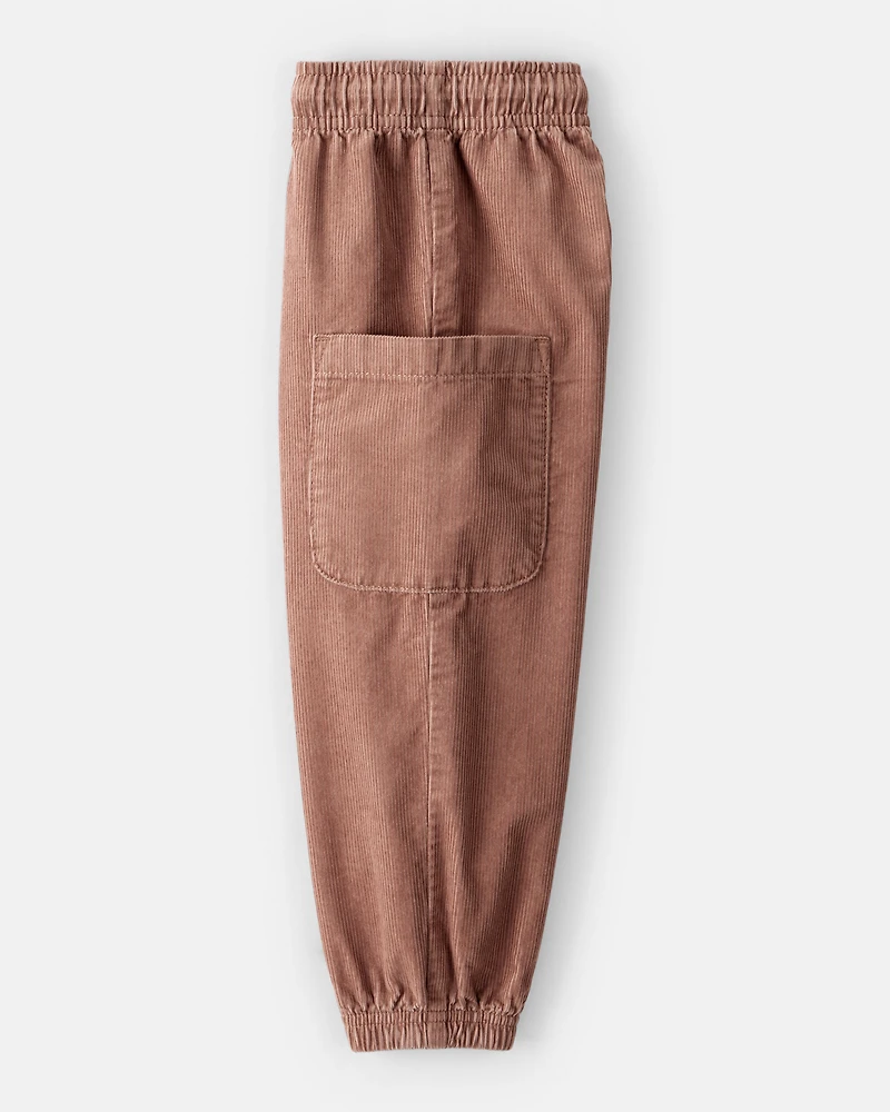 Baby Boy Corduroy Joggers - Brown