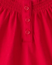 Toddler Girl Long-Sleeve Fashion Top - Red