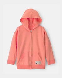 Boys 2-Piece French Terry Hoodie & Pant Set - Orange/Grey