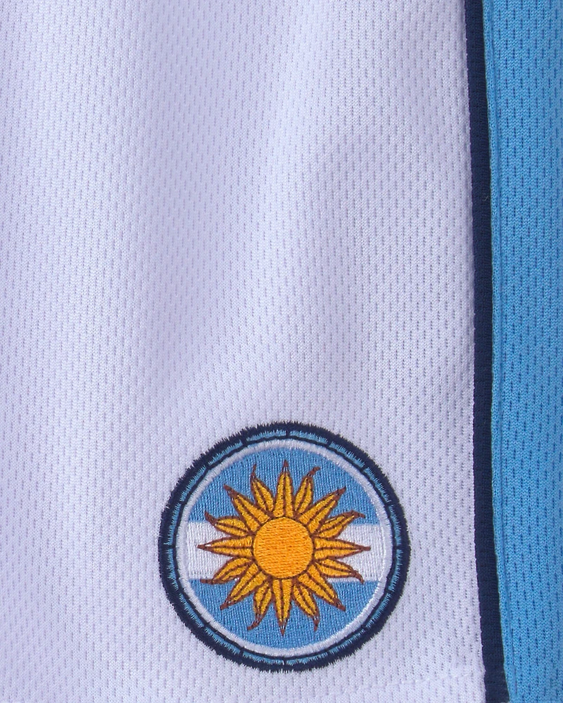 Toddler Umbro Argentina Mesh Soccer Shorts - Light Blue/White