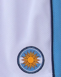 Toddler Umbro Argentina Mesh Soccer Shorts - Light Blue/White