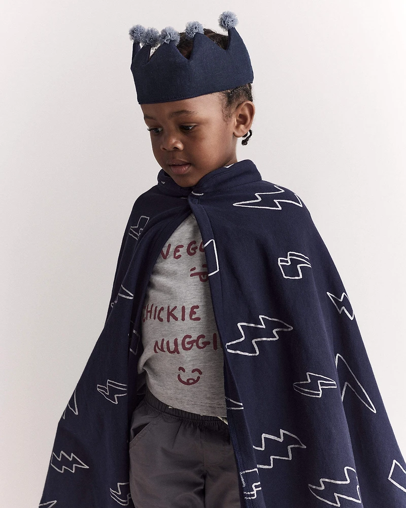 Toddler Lightning Bolt Dress Up Cape - Navy