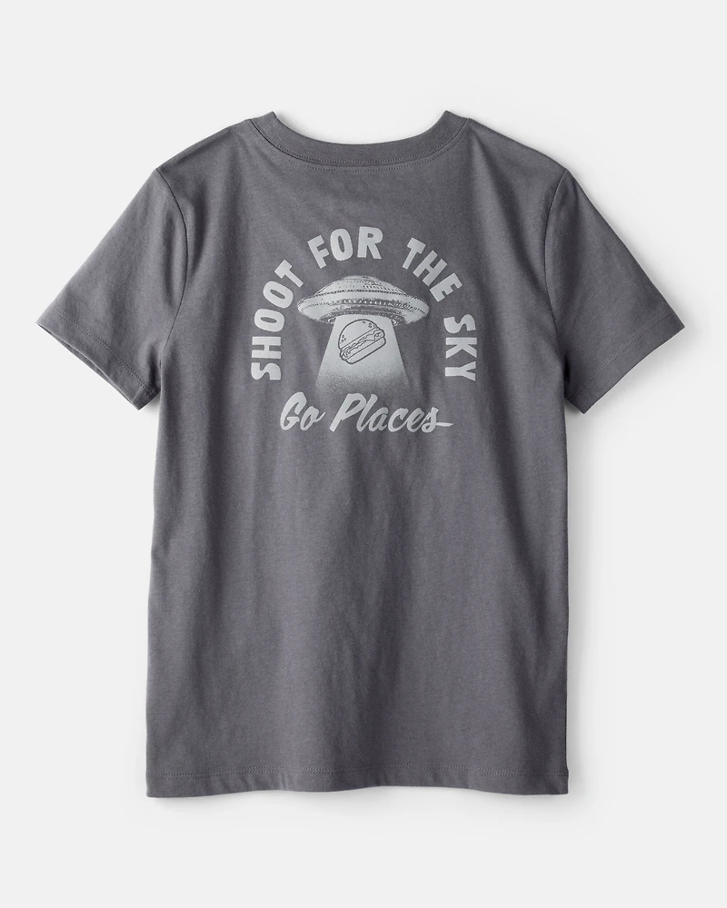 Boys Shoot For The Sky Short-Sleeve Graphic Tee - Grey