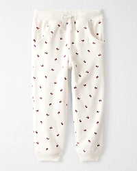 Toddler Girl 2-Piece Organic Cotton Velour Set in Wild Rose Print