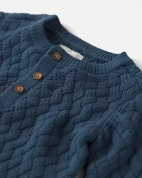 Baby Organic Cotton Sweater Knit Jumpsuit