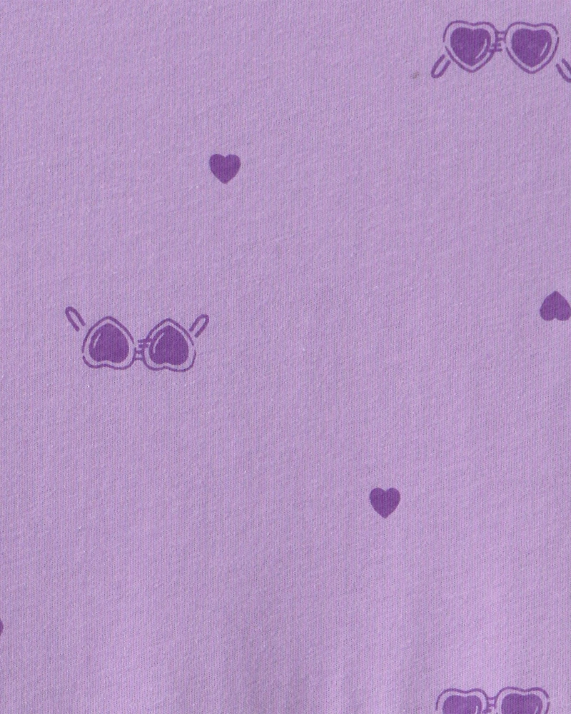 Girls Sunglasses Sleeveless Knit Dress - Purple