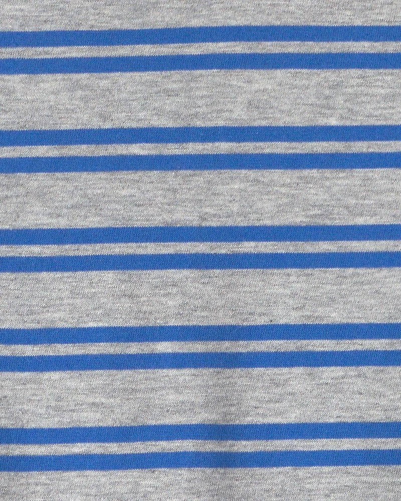 Toddler Boy Striped Long-Sleeve Tee - Grey/Blue