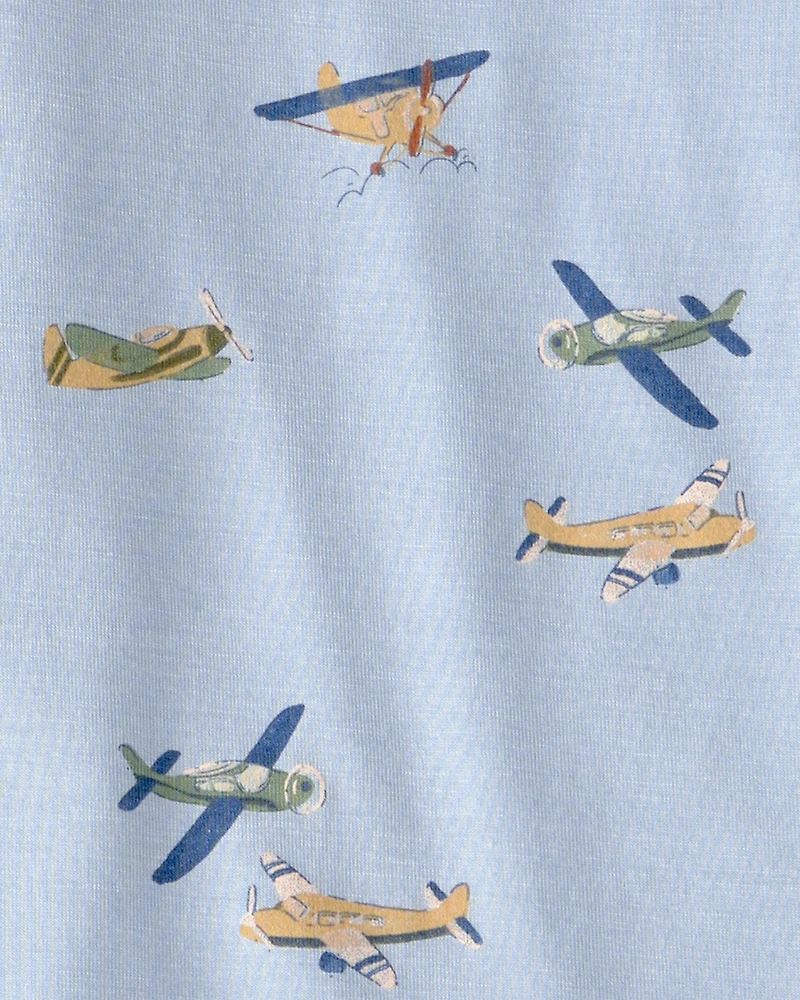 Toddler Boy Plane PurelySoft 2-Piece Pajama Set - Blue