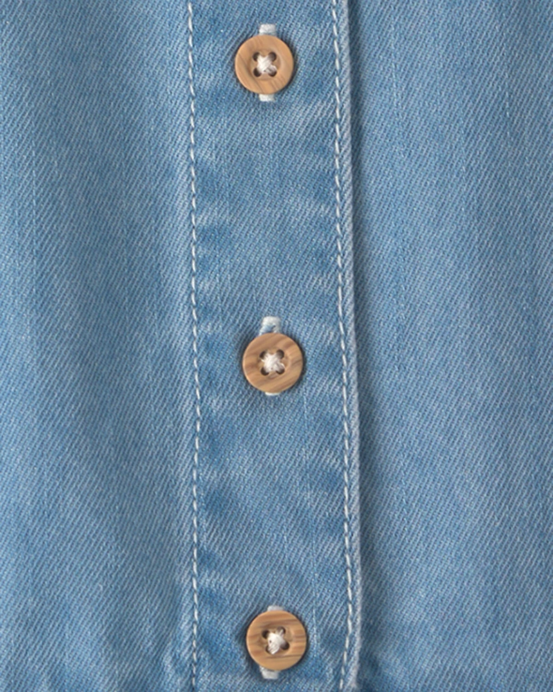 Baby Girl Chambray Tank Top