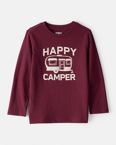 Toddler Boy Happy Camper Graphic Tee - Maroon