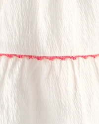 Toddler Girl Crinkle Skort - Ivory