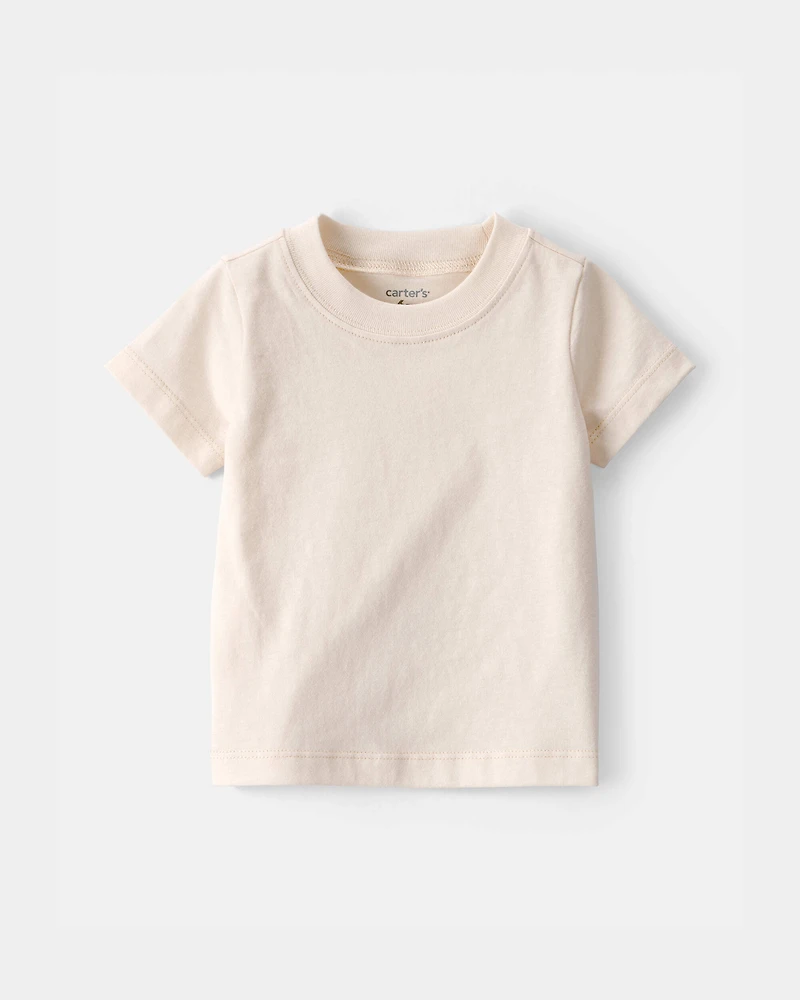 Baby 2-Piece Stripe Overall Set - Khaki