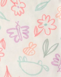 Baby Girl 3-Piece Butterfly Bodysuits & Pant Set - Blue/Ivory