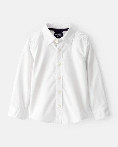 Toddler Boy Uniform Button-Front Shirt - White
