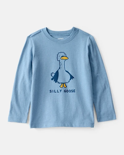 Toddler Boy Silly Goose Long-Sleeve Graphic Tee - Blue