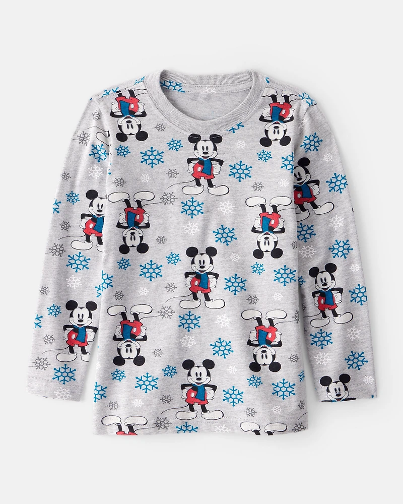Toddler Christmas Disney© Mickey Mouse Graphic Tee - Grey