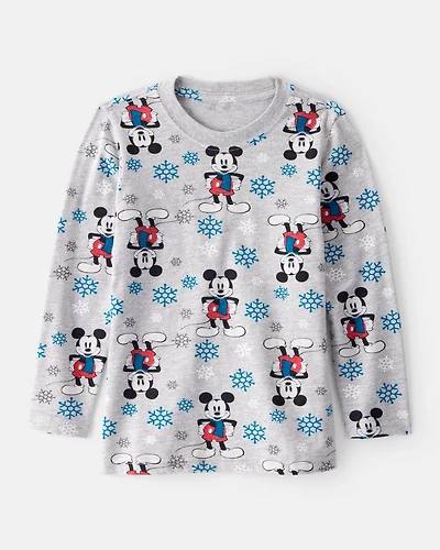 Toddler Christmas Disney© Mickey Mouse Graphic Tee - Grey