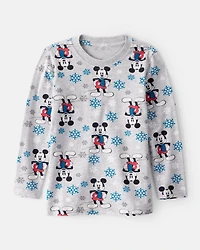 Toddler Christmas Disney© Mickey Mouse Graphic Tee - Grey