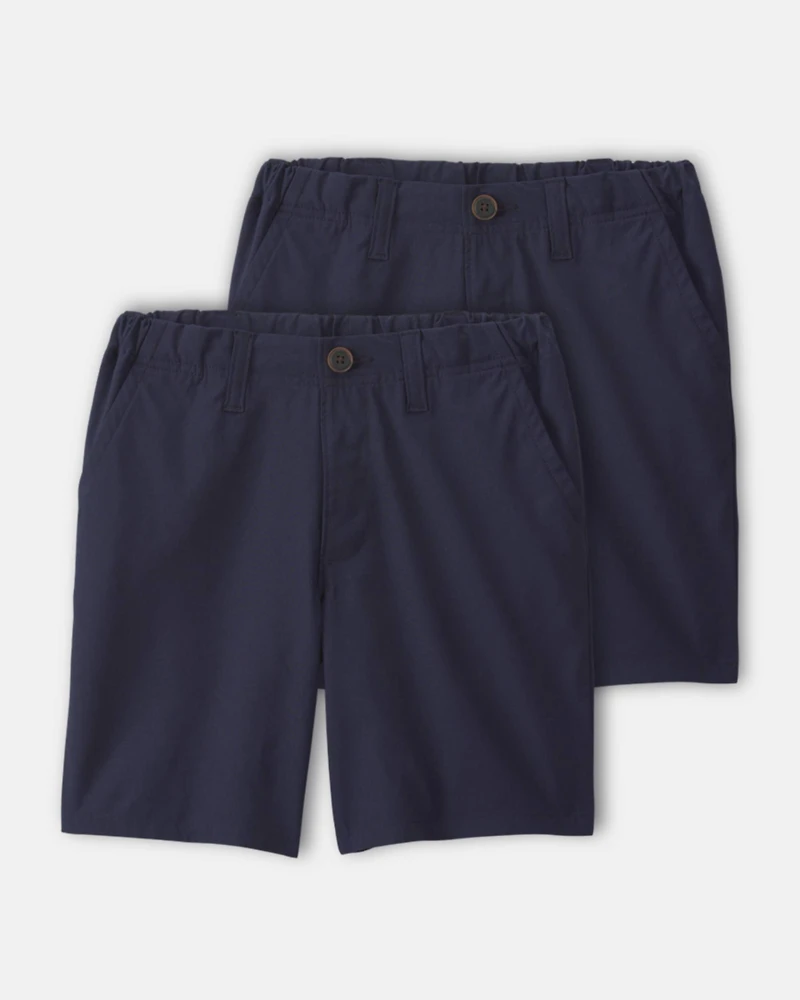 Boys -Pack Uniform Active Pull-On Shorts