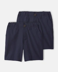 Boys -Pack Uniform Active Pull-On Shorts