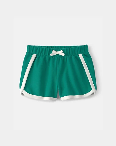 Toddler Girl French Terry Athletic Shorts - Green