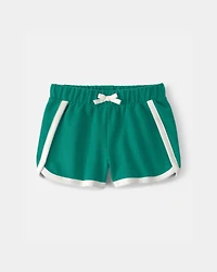 Toddler Girl French Terry Athletic Shorts - Green