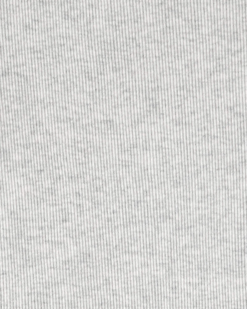 Girls Rib Short-Sleeve Dress - Grey