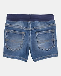 Toddler Pull-On Denim Short - Blue Wash