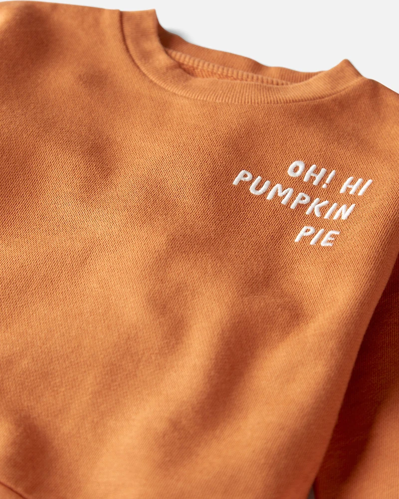 Toddler Organic Cotton Pumpkin Pie Sweatshirt