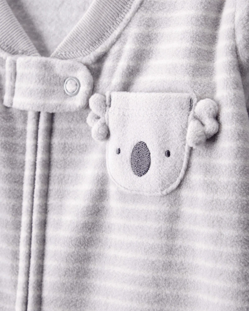 Baby Koala Long-Sleeve Wearable Blanket - Grey