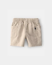 Baby Boy Twill Drawstring Shorts